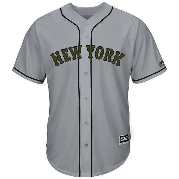 New York Mets Majestic Memorial Day Cool Base Team Jersey - Gray 2019