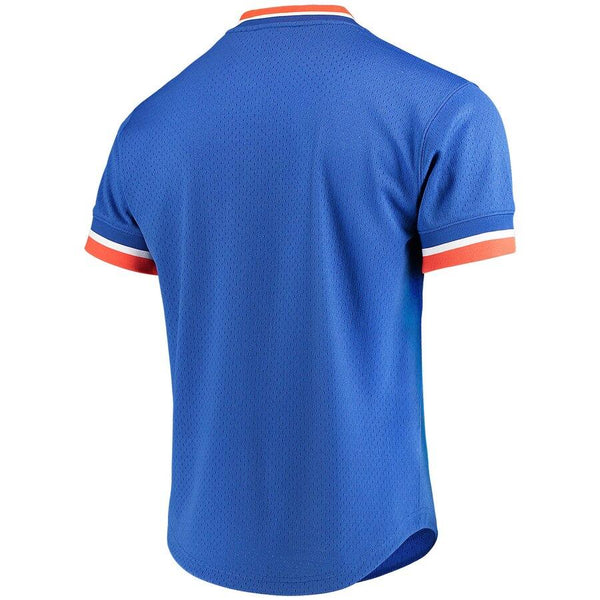 New York Mets Mitchell &amp; Ness Mesh V-Neck Jersey – Royal 2019