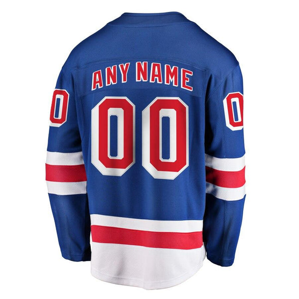 New York Rangers Home Breakaway Custom Jersey - Blue 2019