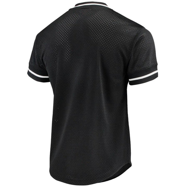 New York Yankees Mitchell &amp; Ness Mesh V-Neck Jersey - Black 2019