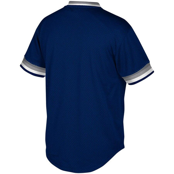 New York Yankees Mitchell &amp; Ness Youth Cooperstown Collection Mesh Wordmark V-Neck Jersey – Navy 2019