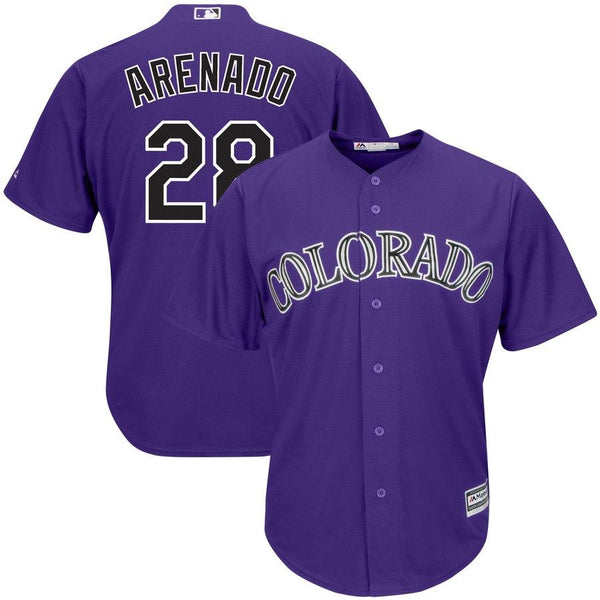 Nolan Arenado Colorado Rockies Majestic Alternate Official Cool Base Player Jersey - Purple 2019
