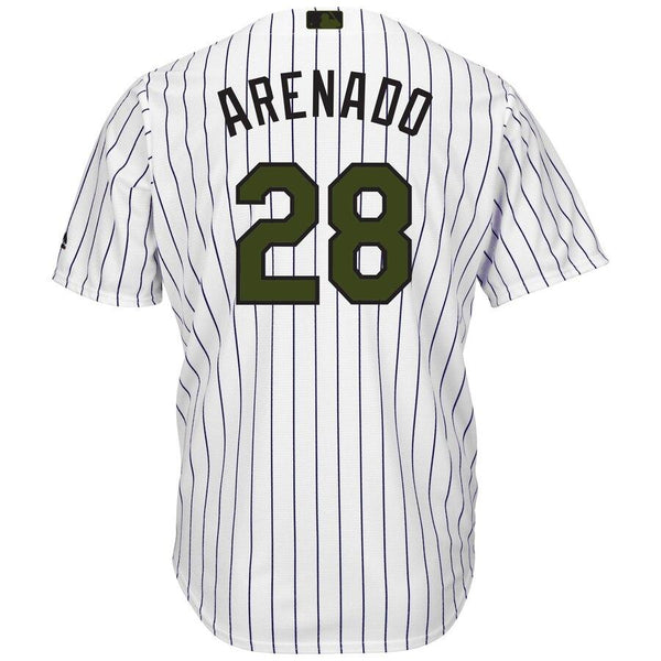 Nolan Arenado Colorado Rockies Majestic Memorial Day Cool Base Player Jersey - White 2019