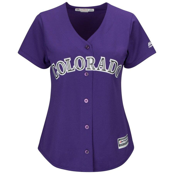 Nolan Arenado Colorado Rockies Majestic Women's Alternate Cool Base Player Replica Jersey - Purple 2019