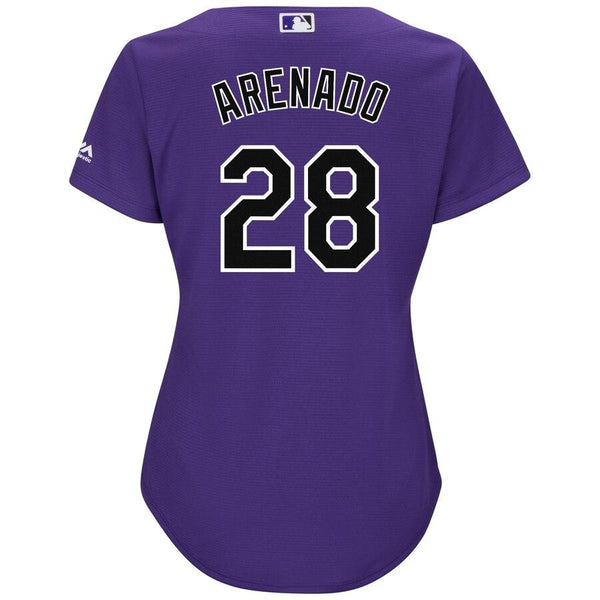 Nolan Arenado Colorado Rockies Majestic Women's Alternate Cool Base Player Replica Jersey - Purple 2019