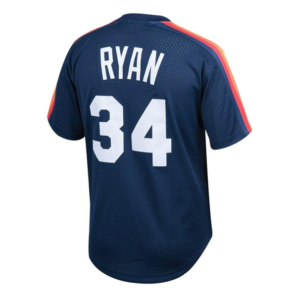 Nolan Ryan Houston Astros Mitchell &amp; Ness Youth Cooperstown Collection Mesh Batting Practice Jersey – Navy 2019