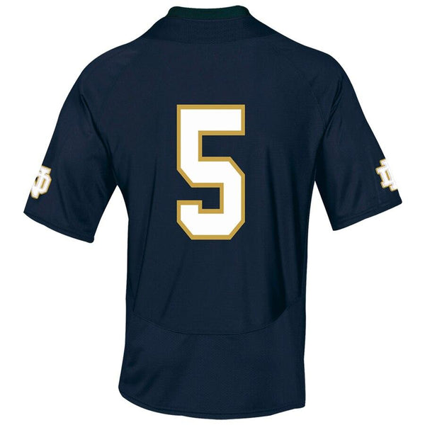Notre Dame Fighting Irish Under Armour Youth No.5 Football Jersey Jersey - Navy Blue 2019