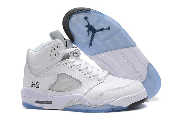 Nike Air Jordan 5 Retro White Men Shoes Sale Size US 7, 8, 8.5, 9, 10, 11, 12, 13