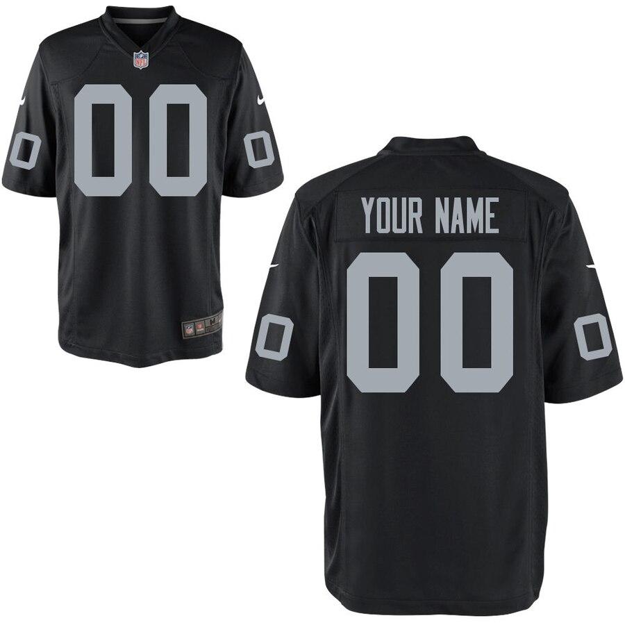 Oakland Raiders Custom Team Color - Game Jersey – Black 2019