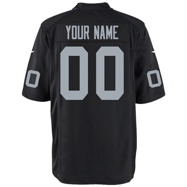 Oakland Raiders Youth Custom Game Jersey - Black 2019