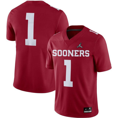 Oklahoma Sooners Jordan Brand College Football Playoff Game Jersey - Crimson 2019