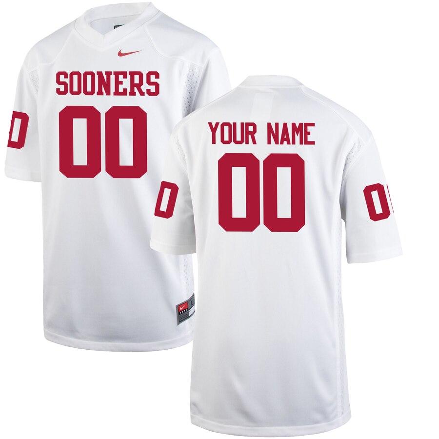 Oklahoma Sooners Youth Custom Replica Jersey - White 2019
