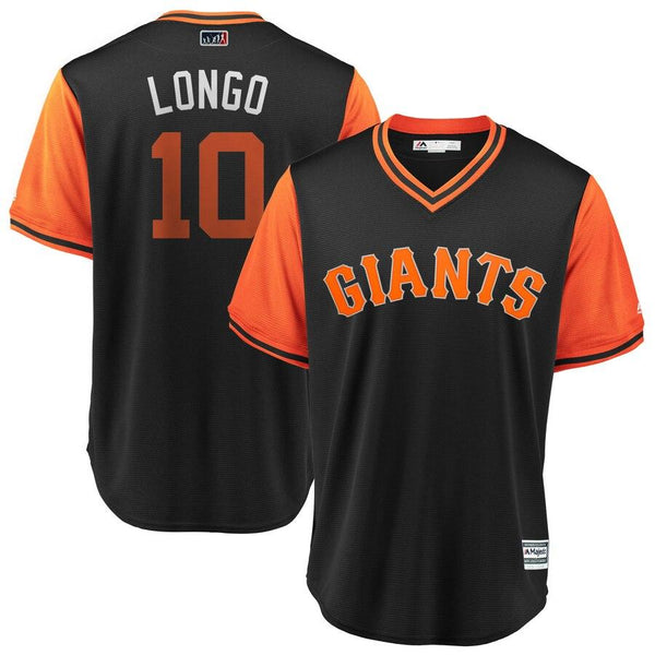 Evan Longoria "Longo" San Francisco Giants Majestic Players' Weekend Cool Base Jersey – Black/Orange 2019