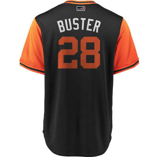 Buster Posey "Buster" San Francisco Giants Majestic Players' Weekend Cool Base Jersey – Black/Orange 2019