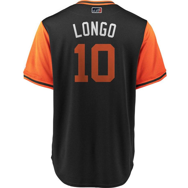 Evan Longoria "Longo" San Francisco Giants Majestic Players' Weekend Cool Base Jersey – Black/Orange 2019