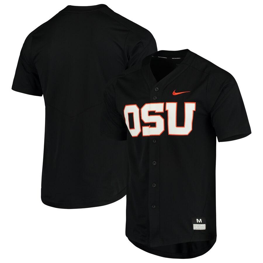 Oregon State Beavers Vapor Untouchable Elite Full-Button Replica Baseball Jersey - Black 2019