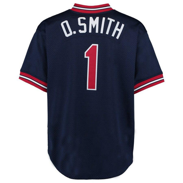 Ozzie Smith St. Louis Cardinals Mitchell &amp; Ness 1994 Cooperstown Collection Mesh Batting Practice Jersey - Navy 2019