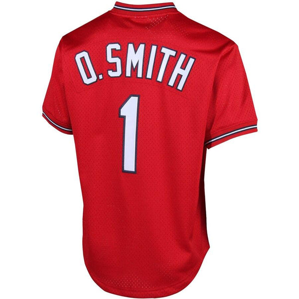 Ozzie Smith St. Louis Cardinals Mitchell &amp; Ness Cooperstown Mesh Batting Practice Jersey - Red 2019