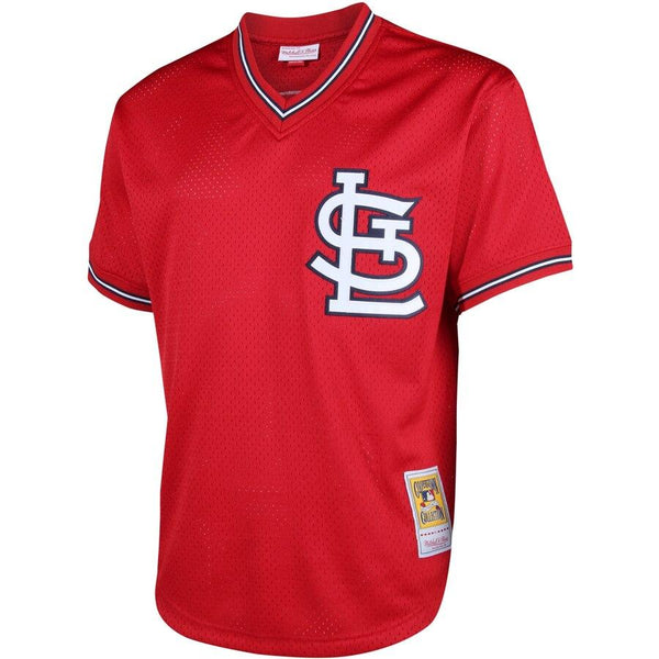 Ozzie Smith St. Louis Cardinals Mitchell &amp; Ness Cooperstown Mesh Batting Practice Jersey - Red 2019