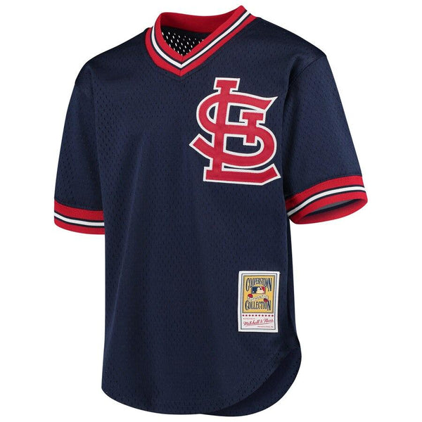 Ozzie Smith St. Louis Cardinals Mitchell &amp; Ness Youth Cooperstown Collection Mesh Batting Practice Jersey – Navy 2019