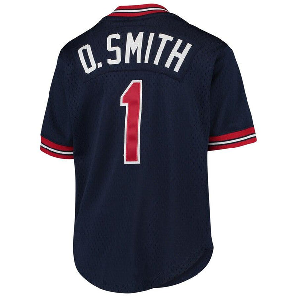 Ozzie Smith St. Louis Cardinals Mitchell &amp; Ness Youth Cooperstown Collection Mesh Batting Practice Jersey – Navy 2019