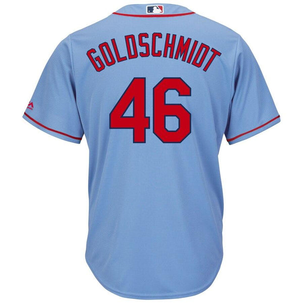 Paul Goldschmidt St. Louis Cardinals Majestic Alternate Official Cool Base Player Jersey – Light Blue 2019