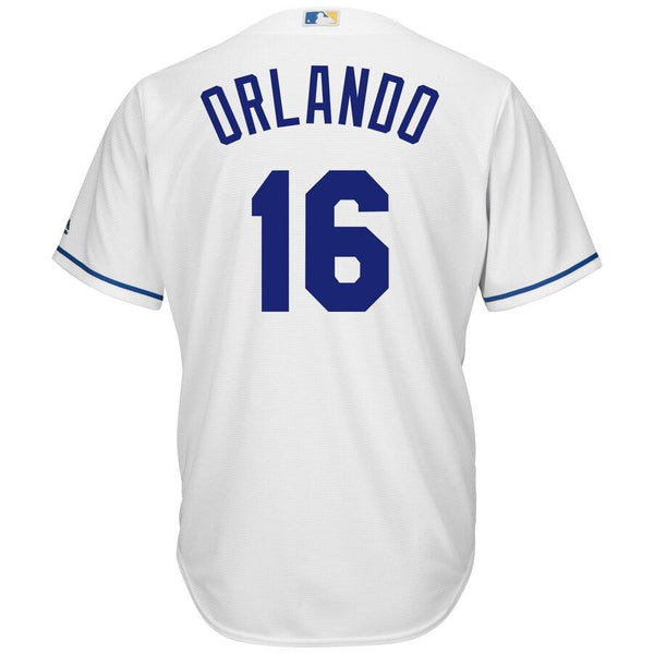 Paulo Orlando Kansas City Royals Majestic Home Cool Base Player Jersey – White 2019