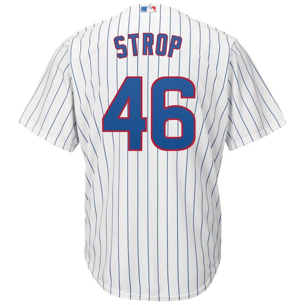Pedro Strop Chicago Cubs Majestic Home Cool Base Replica Player Jersey - White 2019