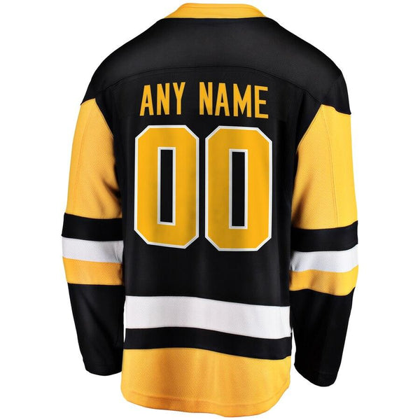 Pittsburgh Penguins Home Breakaway Custom Jersey - Black 2019
