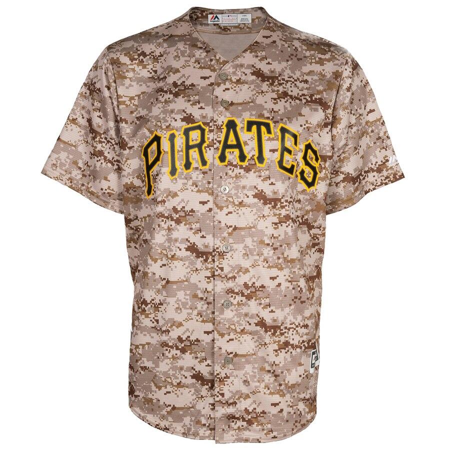 Pittsburgh Pirates Majestic Official Cool Base Jersey - Camo 2019