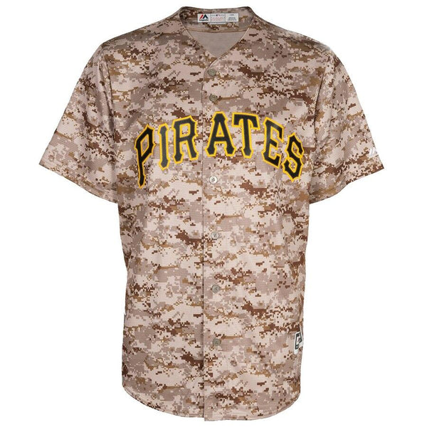 Pittsburgh Pirates Majestic Official Cool Base Jersey - Camo 2019