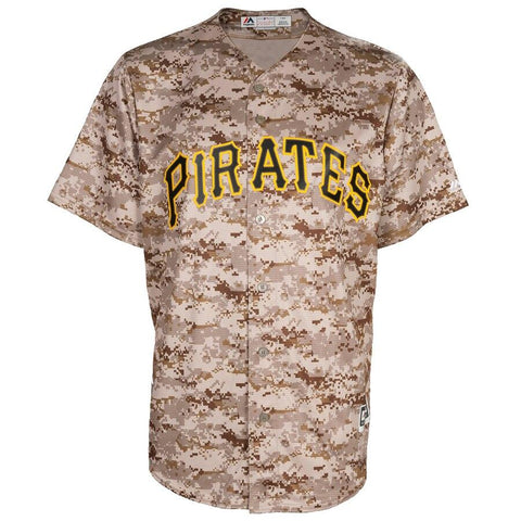 Pittsburgh Pirates Majestic Official Cool Base Jersey - Camo 2019