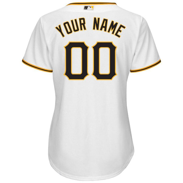 Pittsburgh Pirates Majestic Women's Home Cool Base Custom Jersey - White 2019