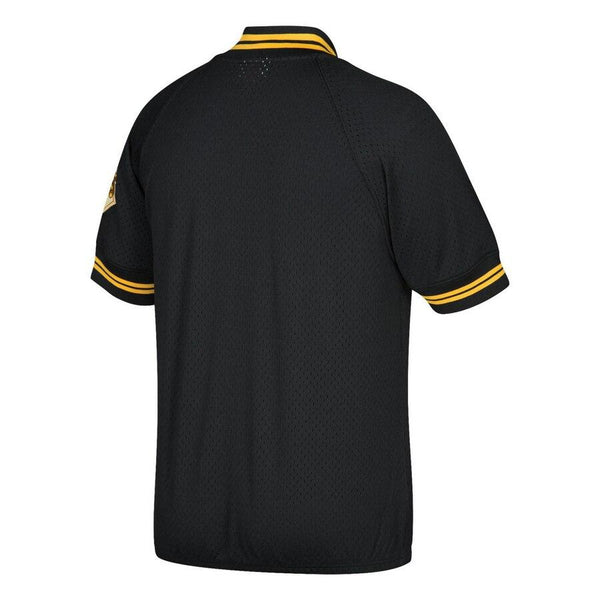 Pittsburgh Pirates Mitchell &amp; Ness Cooperstown Collection Mesh Batting Practice Quarter-Zip Jersey - Black 2019