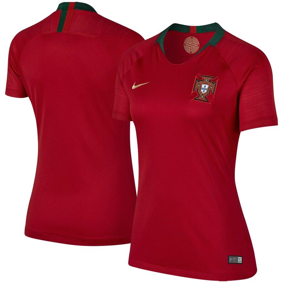 Portugal National Team Women's Home Replica Stadium Blank Jersey – Red 2019
