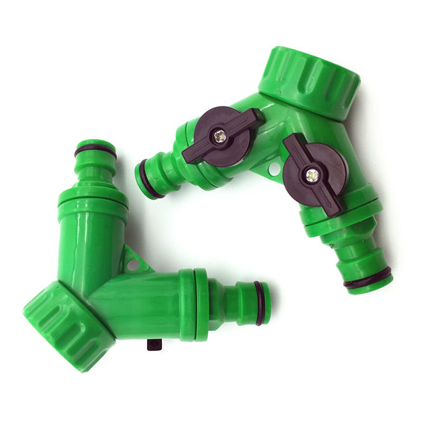 1 Pcs Y Connector Resealable  Tape Quick Coupling Drip Irrigation System Adapter  2-way Valve  Garden Irrigation G3 / 4 "