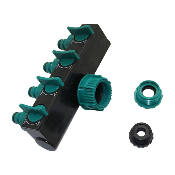 1/2"-3/4"-1" Hose Splitters Irrigation Adapter 4-way Water Hose Connectors European standard Female Thread Tap Connectors 1 Pc
