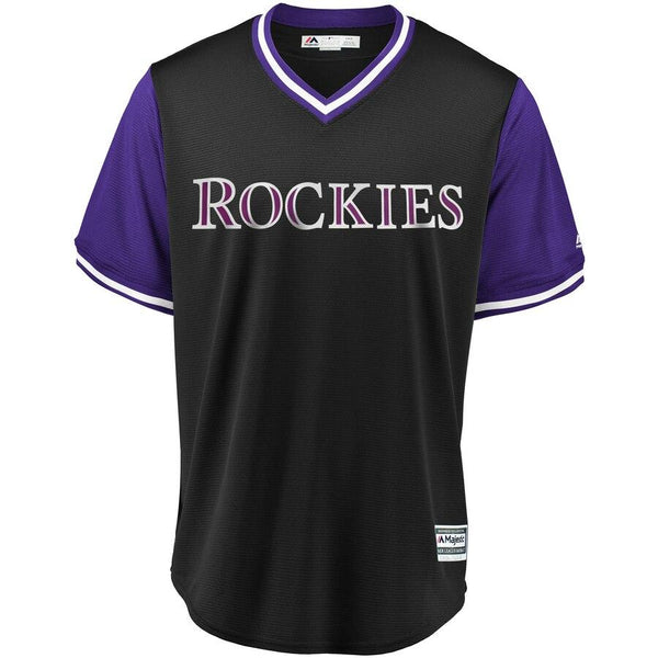 Colorado Rockies Majestic Players' Weekend Cool Base Pick-A-Player Roster Jersey – Black/Purple 2019