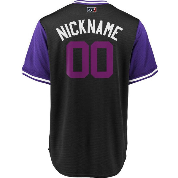 Colorado Rockies Majestic Players' Weekend Cool Base Pick-A-Player Roster Jersey – Black/Purple 2019