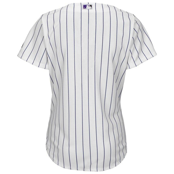 Colorado Rockies Majestic Women's Home Cool Base Team Jersey - White/Purple 2019