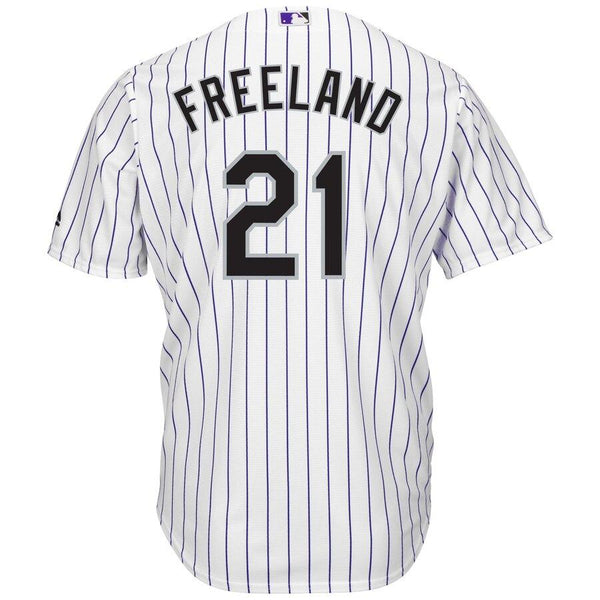 Kyle Freeland Colorado Rockies Majestic Alternate Cool Base Replica Player Jersey - White/ Purple 2019
