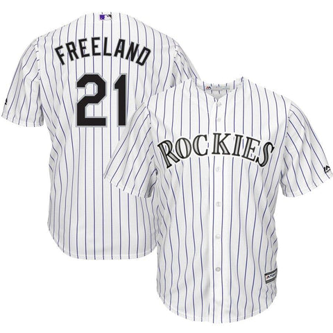 Kyle Freeland Colorado Rockies Majestic Alternate Cool Base Replica Player Jersey - White/ Purple 2019
