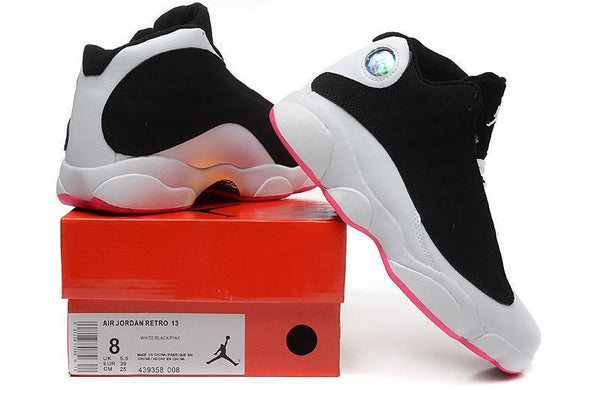 Nike Air Jordan Men 13 Retro White/Black/Pink Men Size US 7 - 13