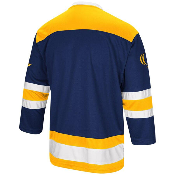 Quinnipiac Bobcats Colosseum Athletic Machine Hockey Sweater Jersey – Navy 2019