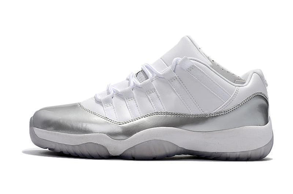 Nike Air Jordan 11 Retro Low White Metallic Silver Basketball Men Size US 7 - 13