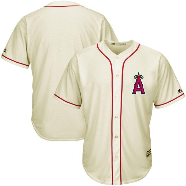 Los Angeles Angels Majestic Cool Base Ivory Fashion Team Jersey - Cream/Red 2019