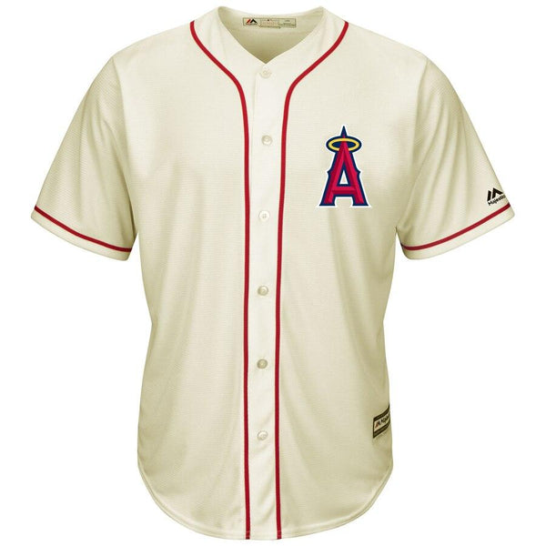 Los Angeles Angels Majestic Cool Base Ivory Fashion Team Jersey - Cream/Red 2019