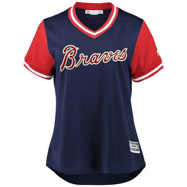 Freddie Freeman "Andrew" Atlanta Braves Majestic Women's Players' Weekend Cool Base Jersey – Navy/Red 2019