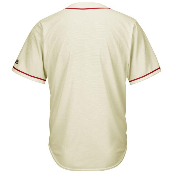 Los Angeles Angels Majestic Cool Base Ivory Fashion Team Jersey - Cream/Red 2019