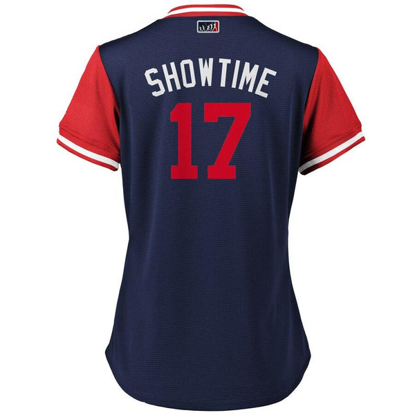 Shohei Ohtani "Showtime" Los Angeles Angels Majestic Women's Players' Weekend Cool Base Jersey – Navy/Red 2019